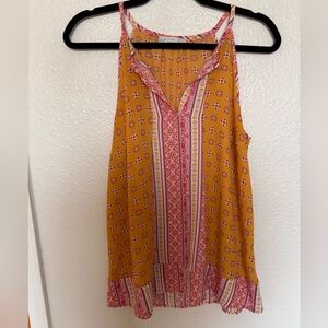 Yellow patterned tank